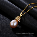 18K Gold Plated 925 Sterling Silver Freshwater Pearl Pendant Necklaces